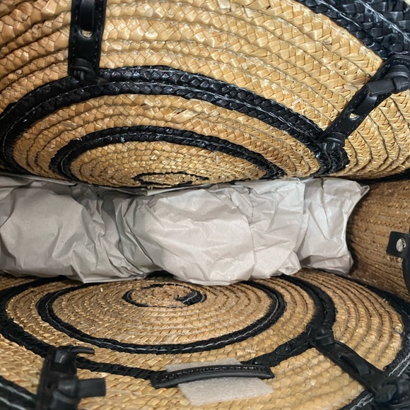 Rebecca Minkoff Woven Straw Circle Tote - Picture 10 of 11